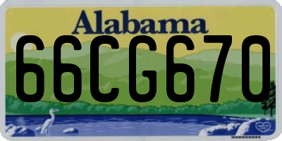 AL license plate 66CG670