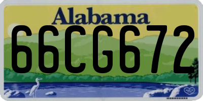 AL license plate 66CG672