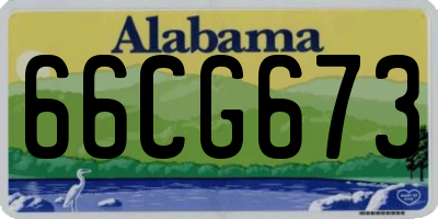 AL license plate 66CG673