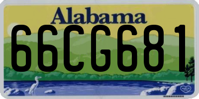 AL license plate 66CG681