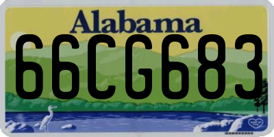 AL license plate 66CG683