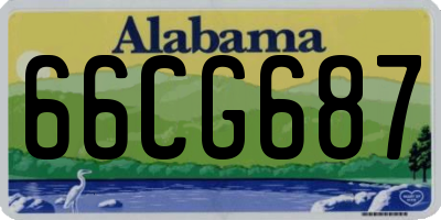 AL license plate 66CG687