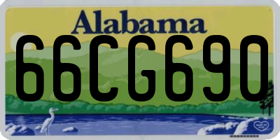 AL license plate 66CG690