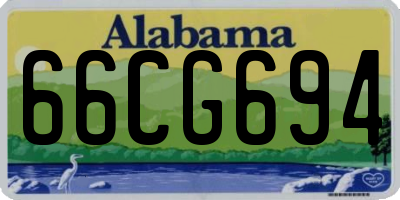 AL license plate 66CG694