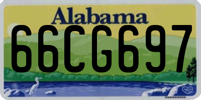 AL license plate 66CG697
