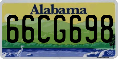 AL license plate 66CG698