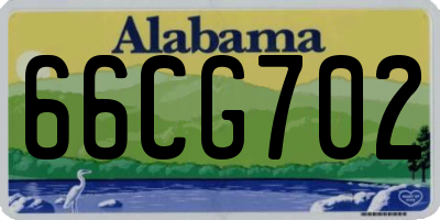 AL license plate 66CG702