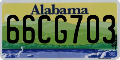 AL license plate 66CG703