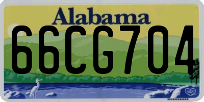 AL license plate 66CG704