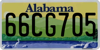 AL license plate 66CG705