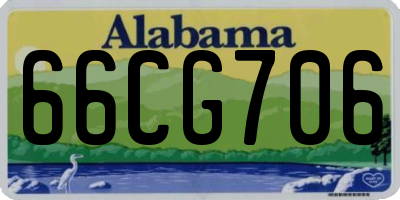 AL license plate 66CG706