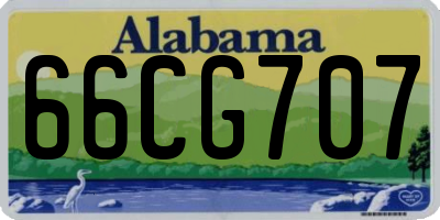 AL license plate 66CG707
