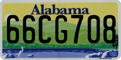 AL license plate 66CG708