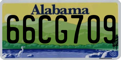 AL license plate 66CG709