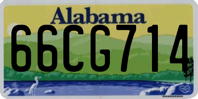AL license plate 66CG714