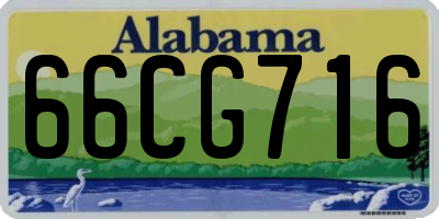 AL license plate 66CG716