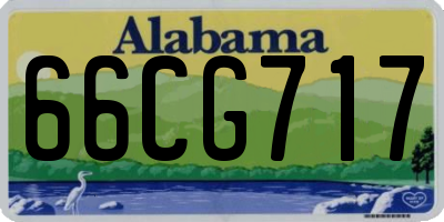 AL license plate 66CG717