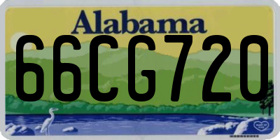 AL license plate 66CG720