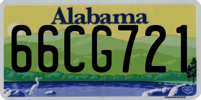 AL license plate 66CG721