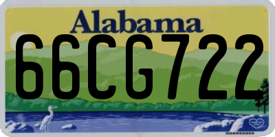 AL license plate 66CG722