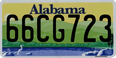 AL license plate 66CG723