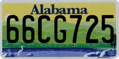 AL license plate 66CG725