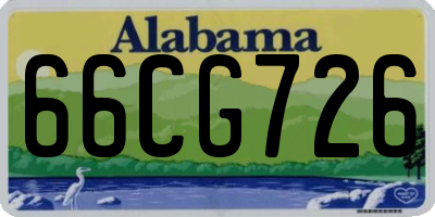AL license plate 66CG726