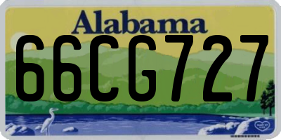 AL license plate 66CG727