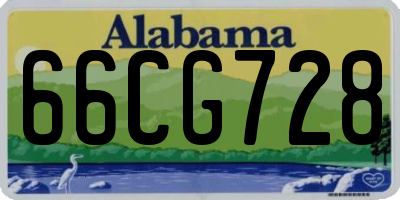 AL license plate 66CG728