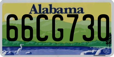 AL license plate 66CG730