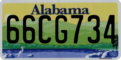 AL license plate 66CG734