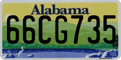 AL license plate 66CG735