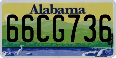 AL license plate 66CG736