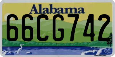 AL license plate 66CG742