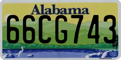 AL license plate 66CG743