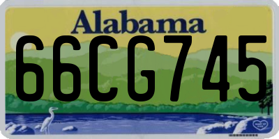 AL license plate 66CG745