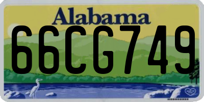 AL license plate 66CG749