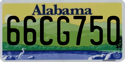 AL license plate 66CG750