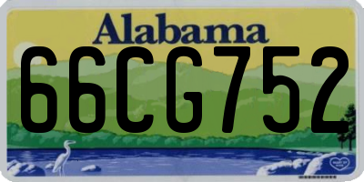 AL license plate 66CG752