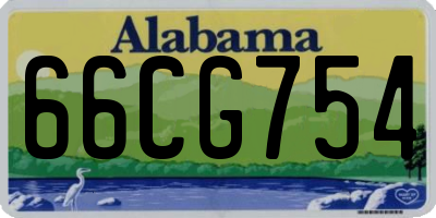 AL license plate 66CG754
