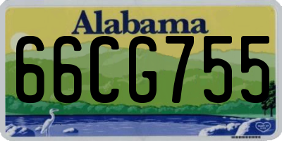AL license plate 66CG755