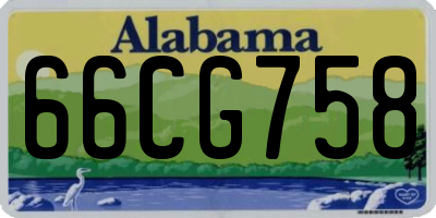 AL license plate 66CG758