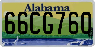 AL license plate 66CG760