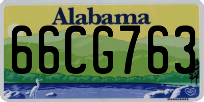 AL license plate 66CG763