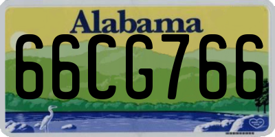 AL license plate 66CG766