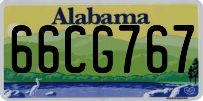 AL license plate 66CG767