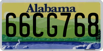 AL license plate 66CG768