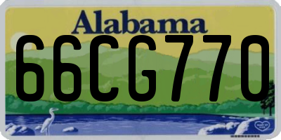 AL license plate 66CG770