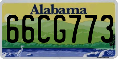 AL license plate 66CG773