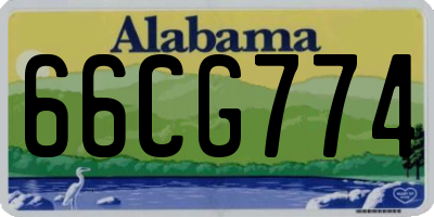 AL license plate 66CG774